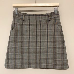 Frank & Oak plaid a-line mini skirt